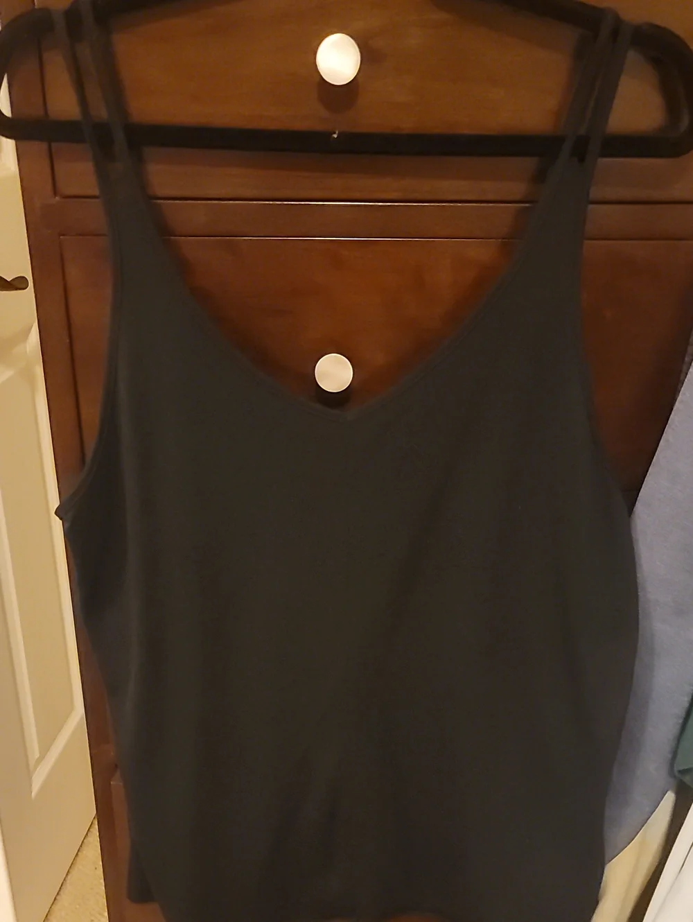 ALO Yoga Black V-Neck Double-Strap Camisole